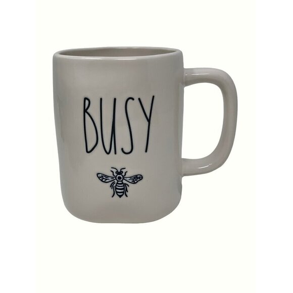 Rae Dunn Busy Bee Mug Large Coffee Cup Ceramic Magenta LL Farmhouse Gift 16oz - Picture 1 of 8
